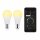 2 x XQ-lite LED Smart Home Leuchtmittel Birnenform 7W B22 PRO Serie 868 MHz CCT warm - kalt Google & Alexa dimmbar