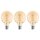 LED Spiral Filament Leuchtmittel Globe G95 2,5W B22 Gold extra warmweiß 2000K