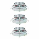 3 x Paulmann Einbaustrahler 2Easy Premium Dichroic/Schwarz/Glas max. 35W GU5,3/GU10 Halogen