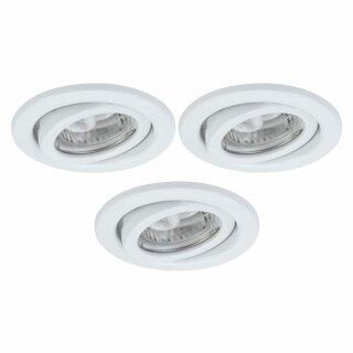 3 x Nice Price Einbaustrahler Einbauleuchte Weiß schwenkbar 3 x 9W GU10 230V Sparlampe