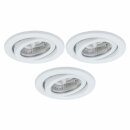 3 x Nice Price Einbaustrahler Einbauleuchte Weiß schwenkbar 3 x 9W GU10 230V Sparlampe