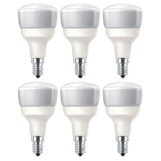 6 x Philips Energiespar Reflektor R50 7W = 25W E14 warmweiß Energiesparlampe Sparlampe warm