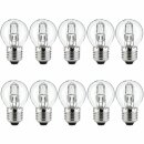 10 x Luminizer Eco Halogen Tropfen 28W fast 40W E27 klar warmweiß dimmbar