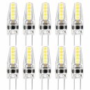 10 x LED Leuchtmittel Stiftsockellampe 2W = 25W G4 klar SMD 210lm 360° Tageslicht 6500K kaltweiß