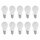 10 x Energiesparlampe Birnenform 11W = 47W E27 matt 540lm warmweiß 2700K