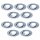 10 x mlight Einbauleuchte Einbaustrahler rund Chrom schwenkbar max. 50W MR16 Bajonettverschluss