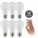 6 x TIP LED Leuchtmittel AGL Birnenform 10W = 60W E27 matt warmweiß 2700K 3-Stufen per Schalter DIMMBAR