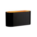 Wandleuchte Squalla Schwarz matt & Gold IP20 Up &...