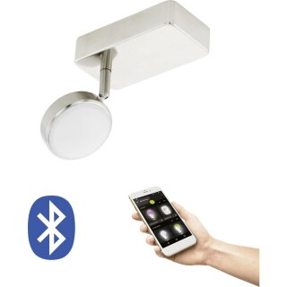 Eglo Smart LED Wand- & Deckenleuchte Crosslink Spot nickel/matt IP20 5W 600lm RGBW CCT warmweiß bunt dimmbar