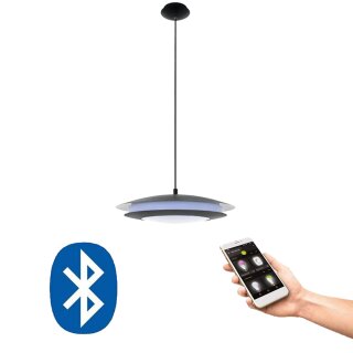 Eglo Smart LED Pendelleuchte Crosslink schwarz 27W 3400lm RGBW bunt & warmweiß dimmbar