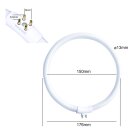 Leuchtstofflampe Ring Röhre T4 22W/865 kaltweiß 6500K Tageslicht G10q außen 4 Pins