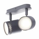 Brilliant LED Wand- & Deckenleuchte Spot Cavi IP20 Sand/Grau 2 x 5W 824lm warmweiß 3000K 3-Stufen dimmbar