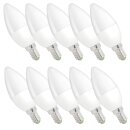 10 x LED Leuchtmittel Kerze 6W = 40W E14 matt...
