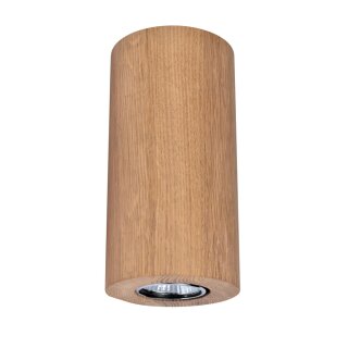 LED Wandleuchte Up&Down Wooddtream rund Ø10cm Holz Eiche geölt 2-flammig 2 x 5W GU10 warmweiß