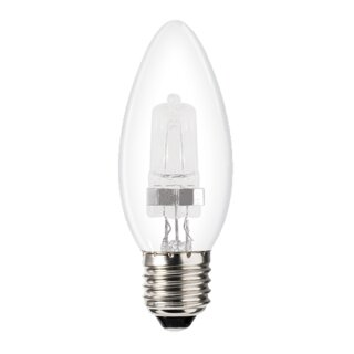 Sylvania Halogen Leuchtmittel Kerze 28W = 37W E27 klar 370lm warmweiß 2800K dimmbar