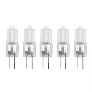 5 x G4 Halogen Stiftsockellampe 5W 12V matt Halogenlampe warmweiß dimmbar