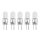 5 x G4 Halogen Stiftsockellampe 5W 12V matt Halogenlampe warmweiß dimmbar