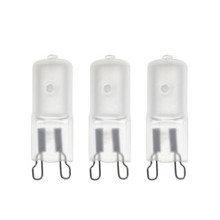 3 x G9 Hochvolt Halogen 25W MATT Stiftsockel Halogenlampe 25 Watt UV Stop