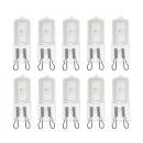 10 x G9 Halogen Stiftsockellampe 60W MATT 230V Halogenlampe Stiftsockel