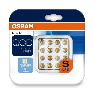 Osram LED QOD-S 3,5W Unterbauleuchte weiß mit Netzteil 3050K warmweiß 45°