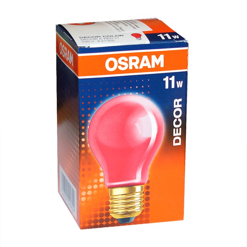 Osram Glühbirne 11W ROT E27 11 Watt Glühlampe Glühbirnen Glühlampen