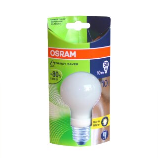 Osram Dulux Classic A 10W = 50W Warmweiß E27 Energiesparlampe Sparlampe AGL 10 Watt