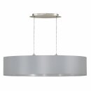 Eglo Pendelleuchte Maserlo 100x25cm Grau/Silber max. 2 x 60W E27 ohne Leuchtmittel