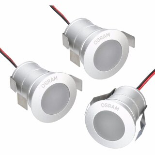 3 x Osram LED Einbauleuchten Dragonpoint 3 x 1,2W 200-240V Blau dimmbar 120°
