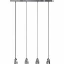 Nordlux LED Pendelleuchte Nexus 10 4-flammig Chrom IP20 4 x 8W GU10 330lm warmweiß 2700K