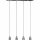 Nordlux LED Pendelleuchte Nexus 10 4-flammig Chrom IP20 4 x 8W GU10 330lm warmweiß 2700K