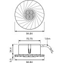 Osram Tresol LED Einbauleuchte 10W 220-240V warmton dimmbar Gehäuse silber 10 Watt PX001