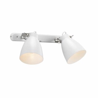 Nordlux Wandleuchte Largo Wall 2-flammig Weiß IP20 max. 2 x 25W E27 ohne Leuchtmittel verstellbar