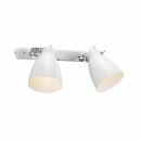 Nordlux Wandleuchte Largo Wall 2-flammig Weiß IP20 max. 2 x 25W E27 ohne Leuchtmittel verstellbar