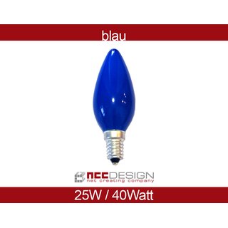 Glühbirne Glühlampe Kerzen bunt 40W E14 blau 40 Watt