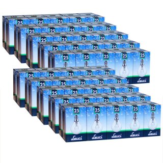 100 x Leuci Glühbirne Tropfen 25W E14 klar Glühlampe 25 Watt Glühbirnen Glühlampen