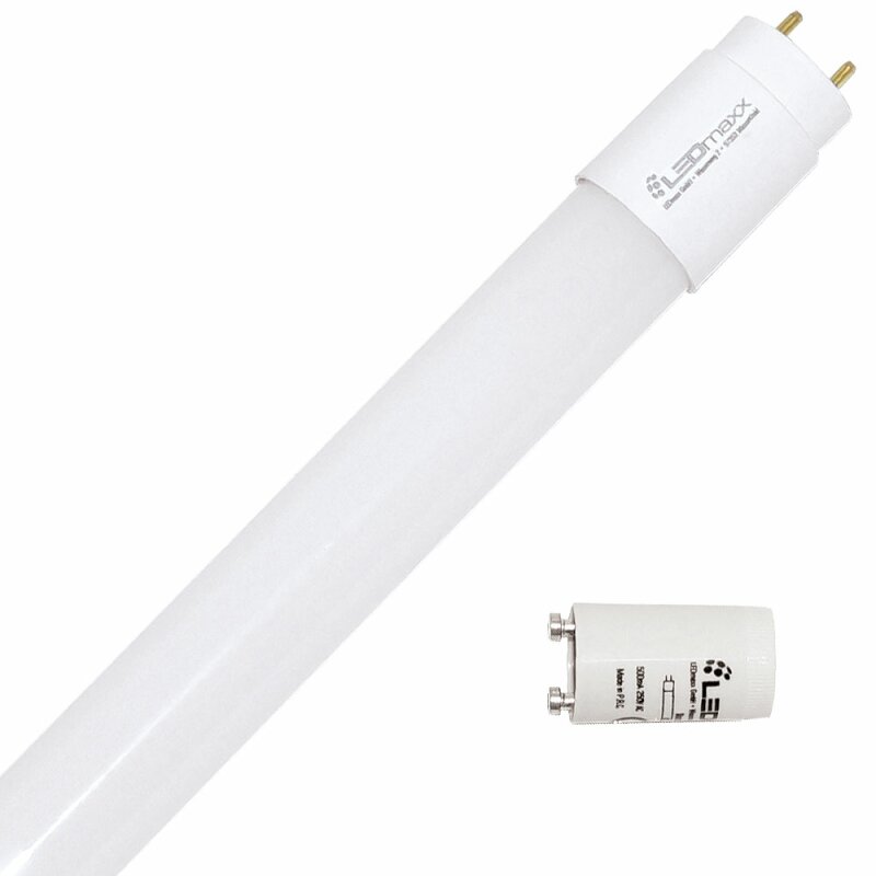 LumenTEC LED Leuchtstoffröhre 120 cm, LED Röhre T8 G13 120 cm 3/4/6000  Kelvin Warm/Neutral/Kaltweiss Licht 18 Watt 1600 Lumen 230V, ohne starter