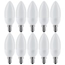 10 x ESL Energiesparlampe Kerze 5W E14 200lm warmweiß 2700K