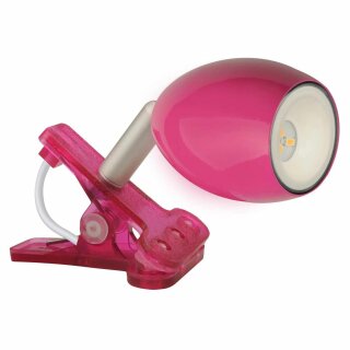 Jedi LED Klemmleuchte Ara Clip Fuchsia Pink 1,5W 120lm Leselampe warmweiß 3000K