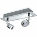 Ranex LED Wand- & Deckenleuchte Badleuchte schwenkbar Silber IP44 25cm 2 x 5,4W 500lm warmweiß 2700K
