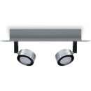 Ranex LED Wand- & Deckenleuchte Badleuchte schwenkbar Silber IP44 25cm 2 x 5,4W 500lm warmweiß 2700K