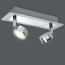 Ranex LED Wand- & Deckenleuchte Badleuchte schwenkbar Silber IP44 25cm 2 x 5,4W 500lm warmweiß 2700K