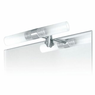 Ranex Spiegelleuchte Badleuchte Cosenza 23cm gebürstet Silber IP44 2 x 30W G9 405lm Halogen warmweiß 2800K