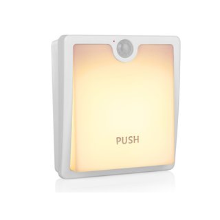 Smartwares LED Nachtlicht weiß 1,3W warmweiß USB Akku Schalter Bewegungssensor 