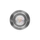 Smartwares LED Einbaustrahler Downlight Nickel satiniert schwenkbar IP44 4,5W 350lm extra flach warmweiß 3000K dimmbar per Lichtschalter
