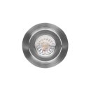 Smartwares LED Einbaustrahler Downlight Nickel satiniert schwenkbar IP44 4,5W 350lm extra flach warmweiß 3000K dimmbar per Lichtschalter