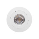 Smartwares LED Einbaustrahler Downlight Weiß schwenkbar IP44 4,5W 350lm extra flach warmweiß 3000K dimmbar per Lichtschalter