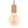 Smartwares LED Pendelleuchte Textilkabel schwarz Kork Spiral Filament Globe G95 2,5W E27 extra warmweiß 2000K
