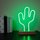 Smartwares LED Tischleuchte Neon Flex Kaktus 3W grün USB Kabel & Netzteil Retro Design