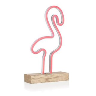 Smartwares LED Tischleuchte Neon Flex Flamingo 3W rosa USB Kabel & Netzteil Retro Design