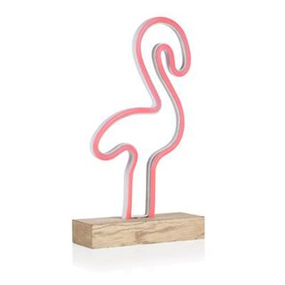 Smartwares LED Tischleuchte Neon Flex Flamingo 3W rosa USB Kabel & Netzteil Retro Design